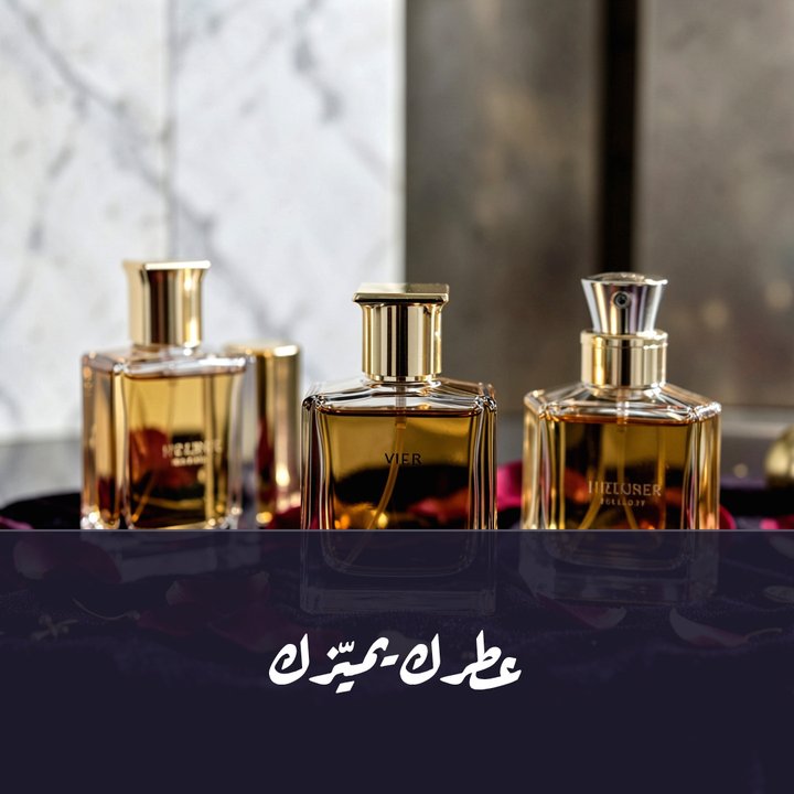 قالب منشور فيه شريط جانبي ملوّن فيه النص بخط عربي موصول